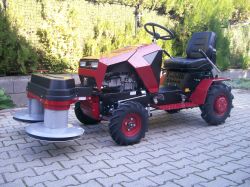 Traktor DAKR Panter FD-5 minitraktor dobos kaszával, (Cseh gyártmányú), 16 LE-s, szenzációs áron